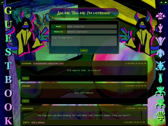 guestbook screenshot