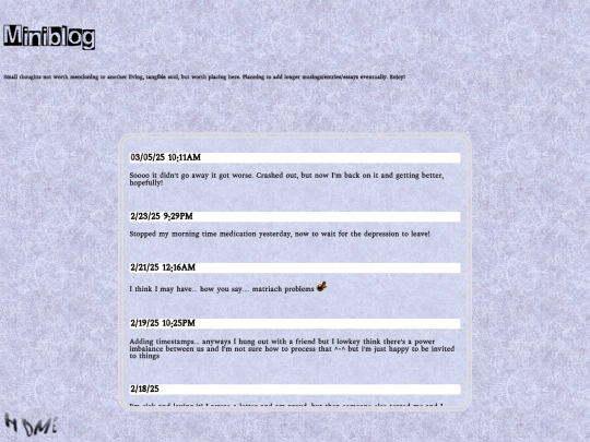 html/miniblog screenshot