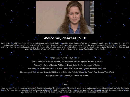 pages/isfj screenshot