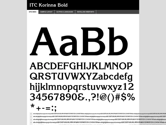 itc_korinna_bold-demo screenshot