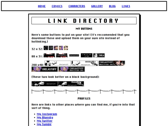 links screenshot