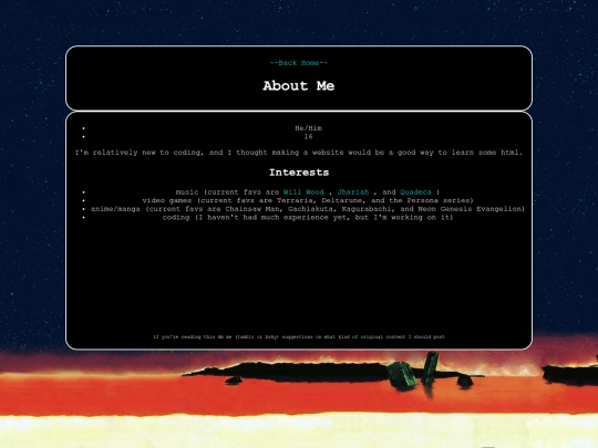 aboutme screenshot