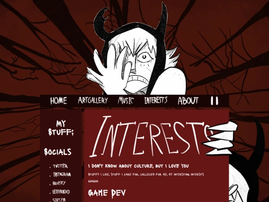 interests screenshot