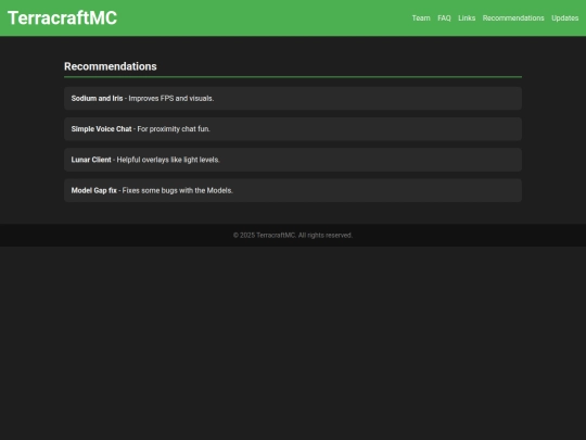 recommendations screenshot