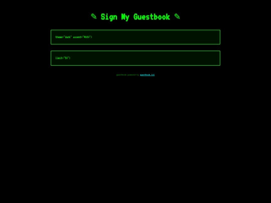 guestbook screenshot
