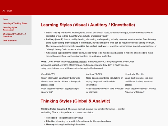 Learning and Thinking screenshot