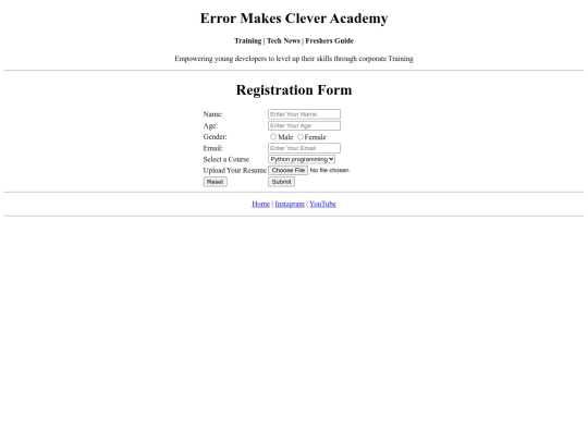 html/register screenshot
