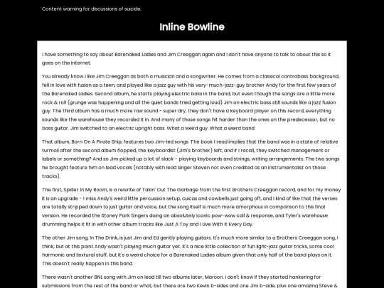 inlinebowline screenshot