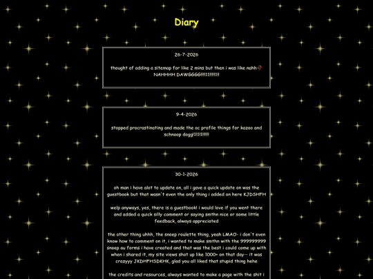 diary screenshot