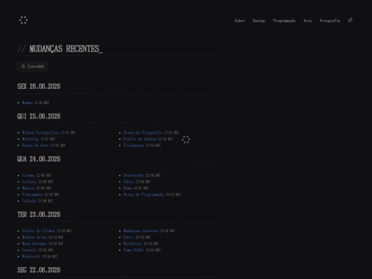 mudancas-recentes screenshot