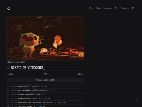 videogames-log/2022 screenshot