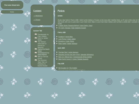 shelf/fiction screenshot