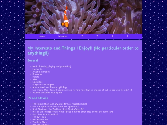 interests screenshot