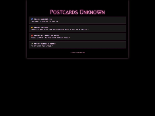 postcardsunknown screenshot