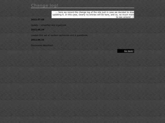 changelog screenshot
