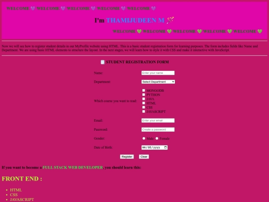 MYPROFILE screenshot
