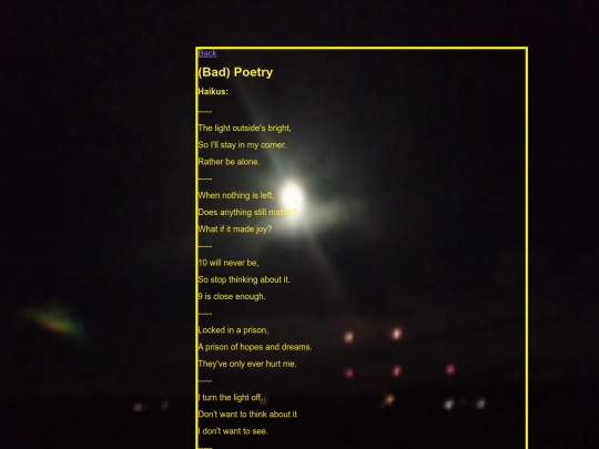 poetry screenshot