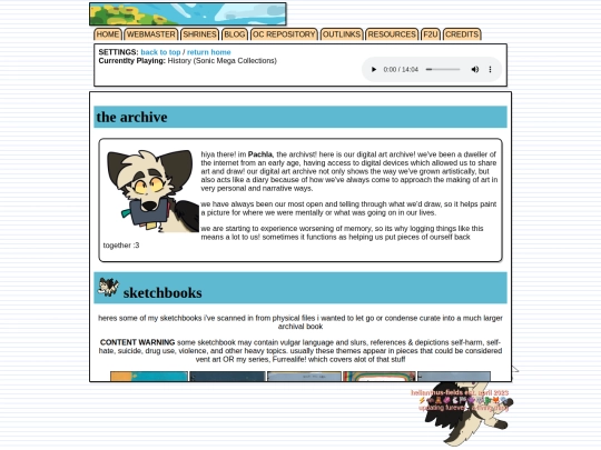 archive screenshot