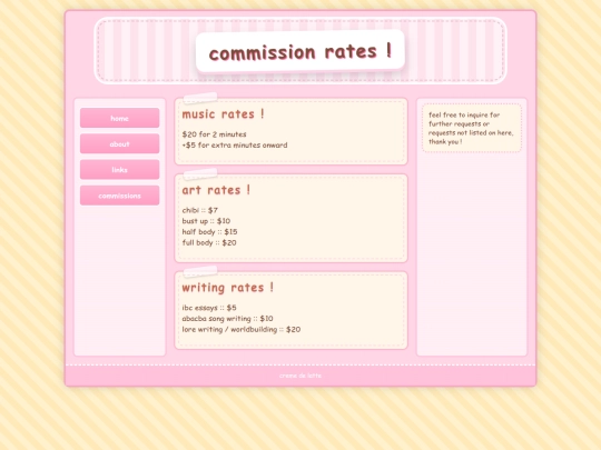 commissions screenshot
