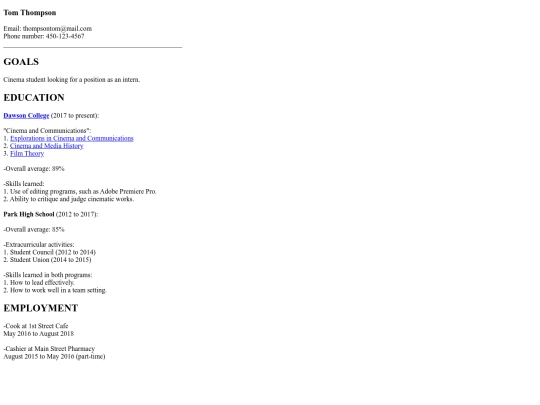 Lab2/Lab2-myCV screenshot