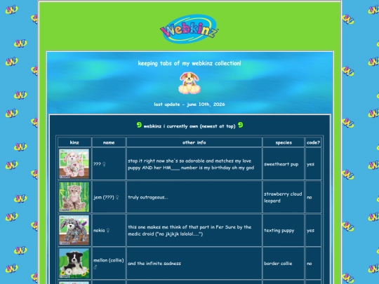 webkinz-collection screenshot