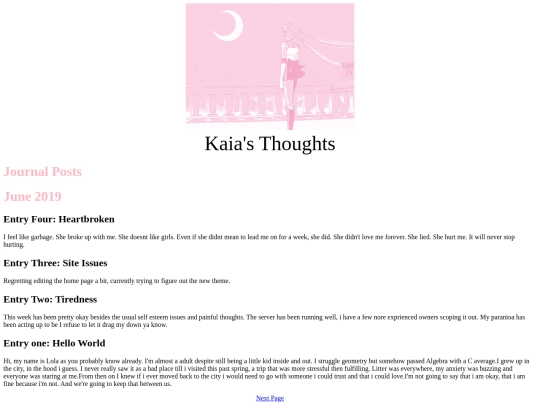 diary screenshot