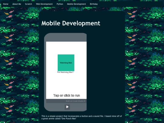 mobDev screenshot