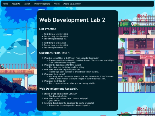 webDevLab2 screenshot