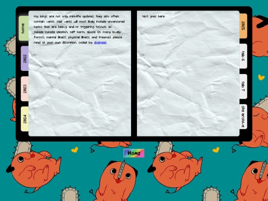 diary screenshot