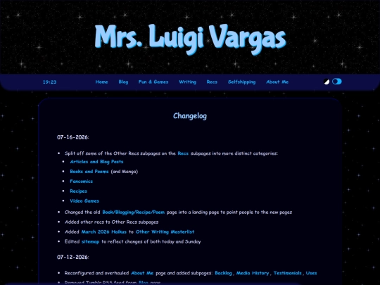 changelog screenshot