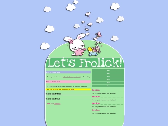 Test Layout screenshot