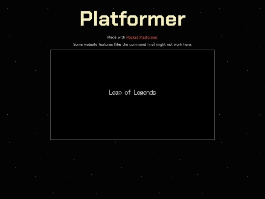 platformer screenshot