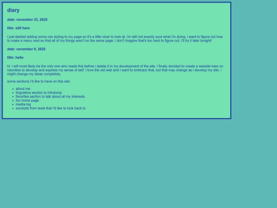 diary screenshot