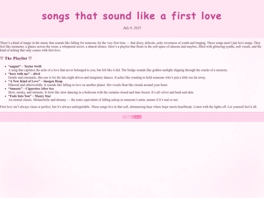 posts/first-love-playlist screenshot