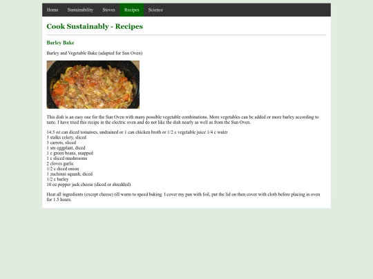 recipes screenshot