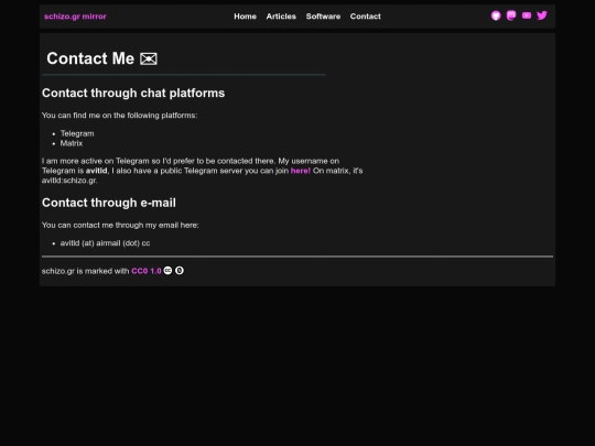 contact screenshot