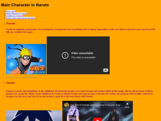 MainCharacterInNaruto screenshot