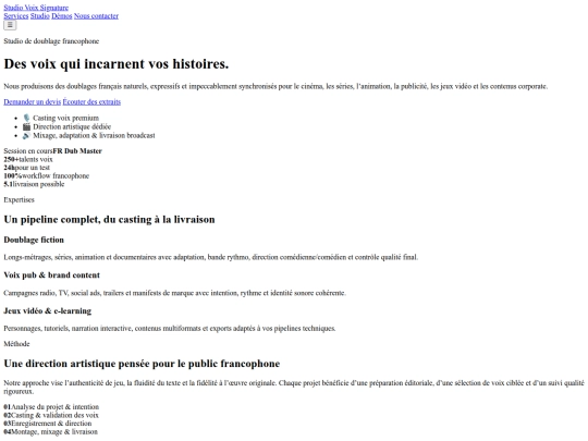 services screenshot