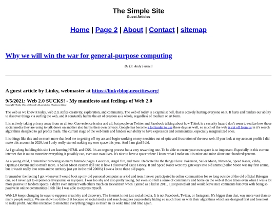 articles screenshot