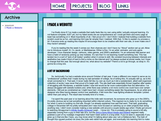 blog screenshot