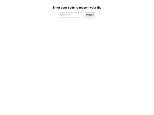 Redeem screenshot