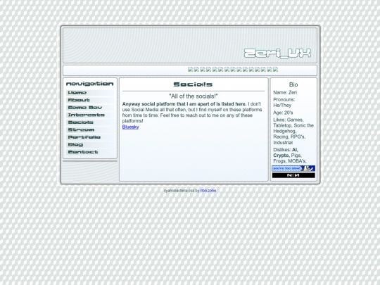 socials screenshot
