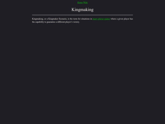 wiki/Kingmaking screenshot