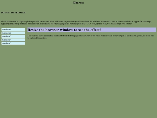 Sample/media query screenshot