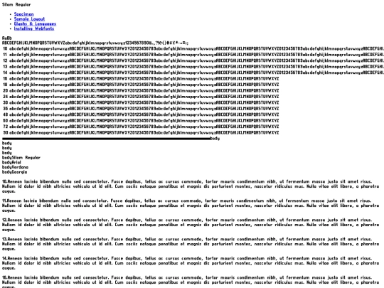 backgrounds/fonts/silomweb/silombol-demo screenshot