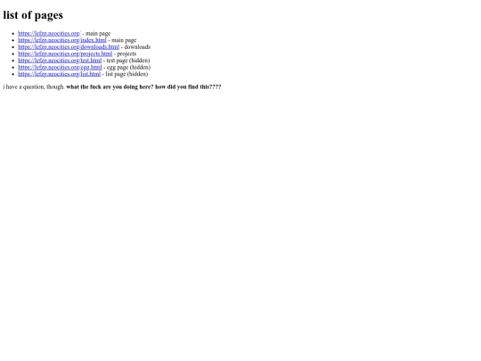 list screenshot