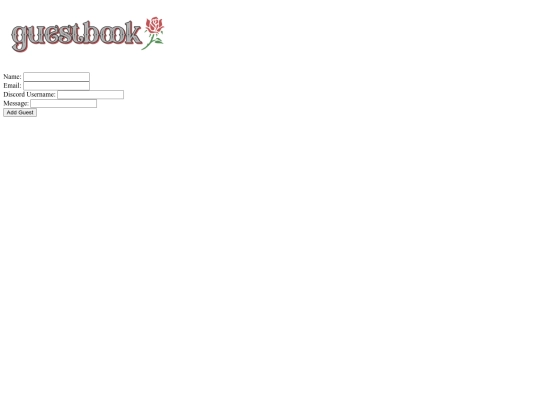 guestbook screenshot