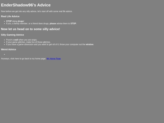 Advice screenshot