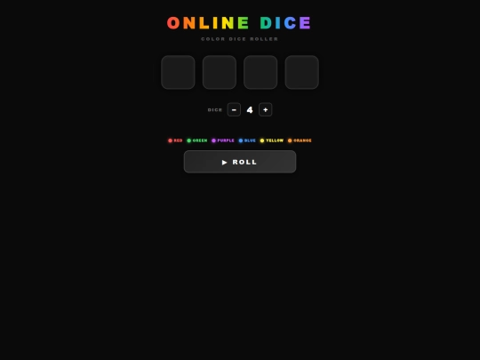 online-dice screenshot