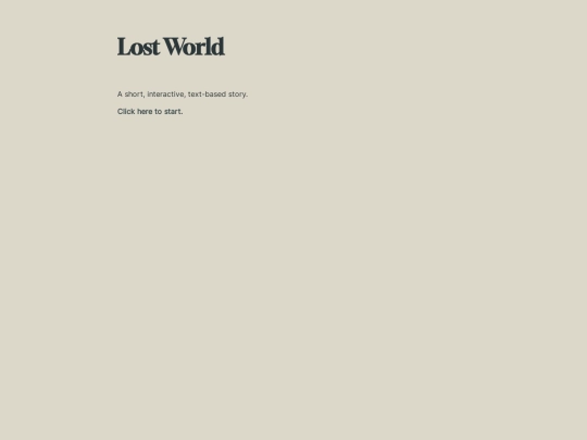 portfolio/lostworld screenshot